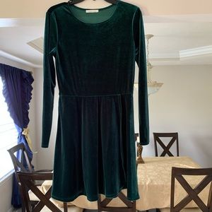 Green Velvet Copper Key Dress